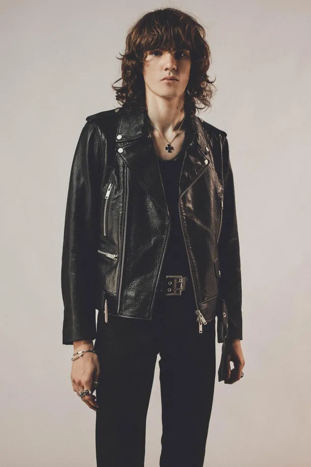 OTHER LEATHER JACKETS MEN Brando Biker Jacket Black Leather