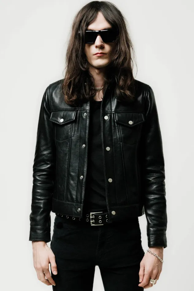 OTHER LEATHER JACKETS MEN Leather Trucker Jacket