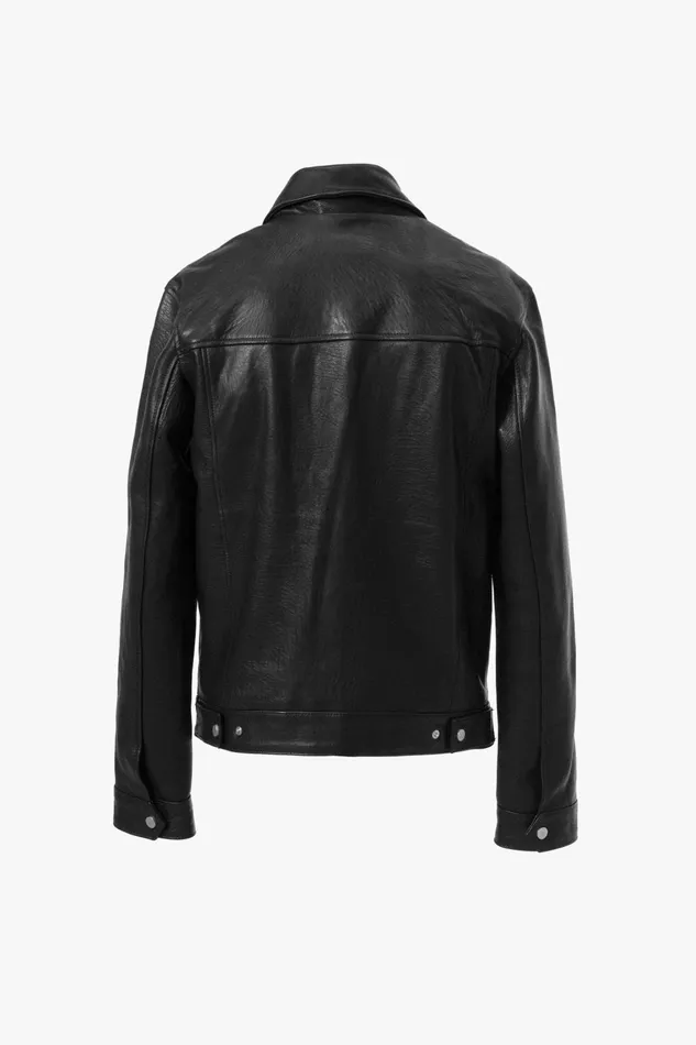 OTHER LEATHER JACKETS MEN Leather Trucker Jacket