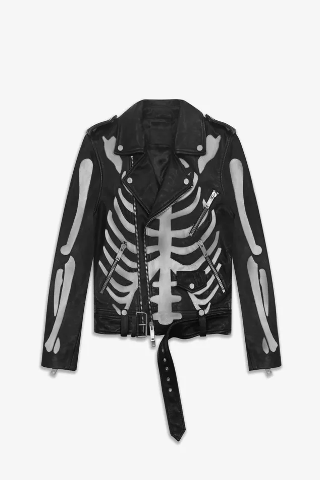 OTHER LEATHER JACKETS MEN The Skeleton Deuce Biker Jacket