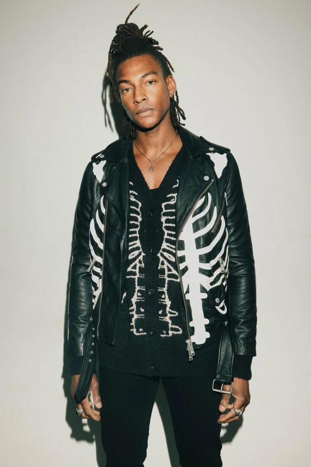 OTHER LEATHER JACKETS MEN The Skeleton Deuce Biker Jacket
