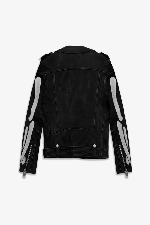 OTHER LEATHER JACKETS MEN The Skeleton Deuce Biker Jacket
