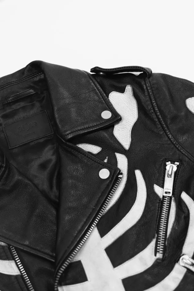 OTHER LEATHER JACKETS MEN The Skeleton Deuce Biker Jacket