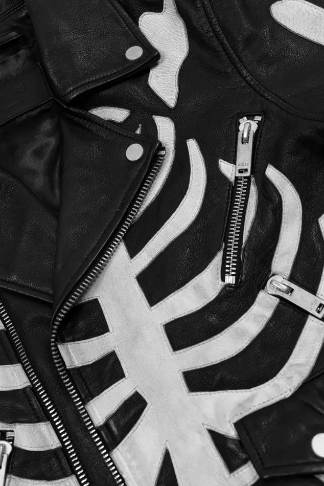 OTHER LEATHER JACKETS MEN The Skeleton Deuce Biker Jacket