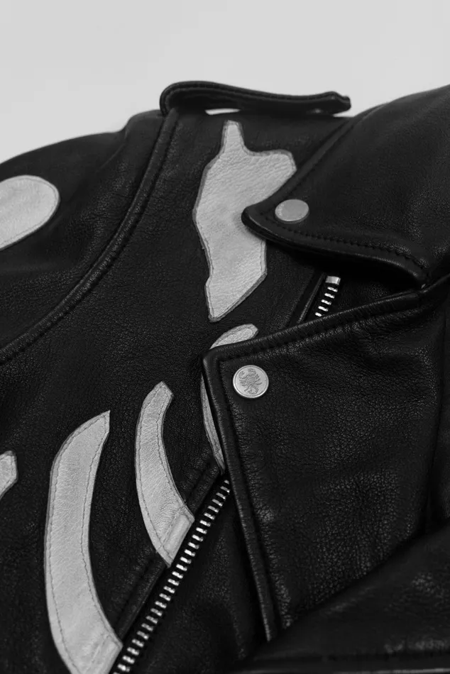 OTHER LEATHER JACKETS MEN The Skeleton Deuce Biker Jacket