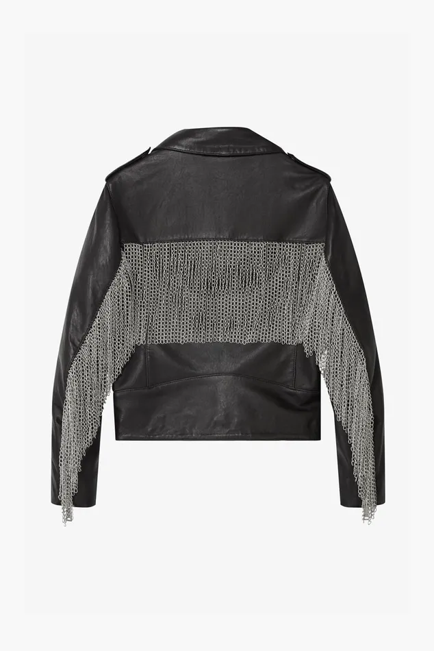 OTHER LEATHER JACKETS WOMEN The Chained Outlaw Biker Jacket