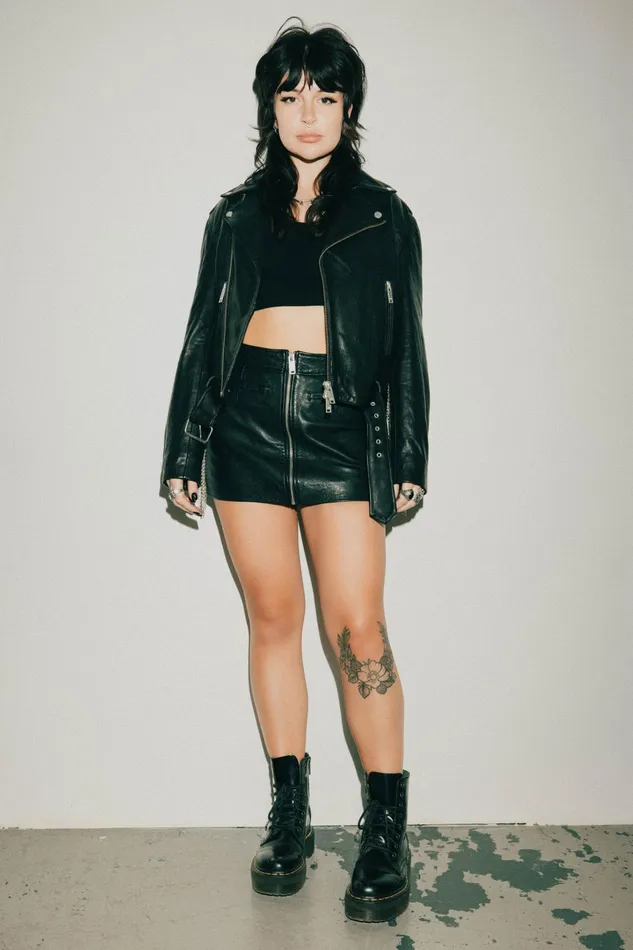OTHER LEATHER JACKETS WOMEN The Chained Outlaw Biker Jacket