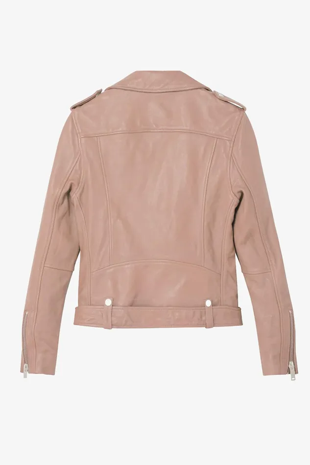 OTHER LEATHER JACKETS WOMEN The Deuce Biker Jacket Pink Blush