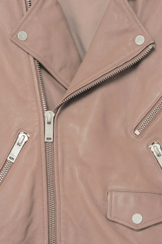 OTHER LEATHER JACKETS WOMEN The Deuce Biker Jacket Pink Blush