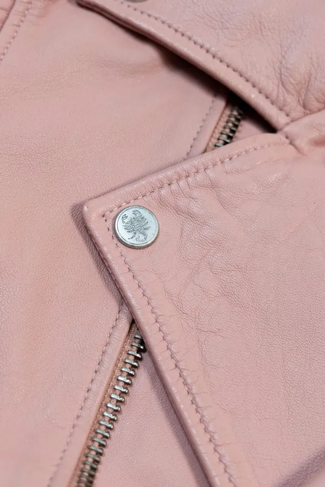 OTHER LEATHER JACKETS WOMEN The Deuce Biker Jacket Pink Blush