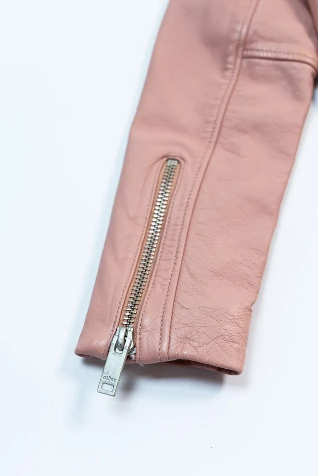OTHER LEATHER JACKETS WOMEN The Deuce Biker Jacket Pink Blush