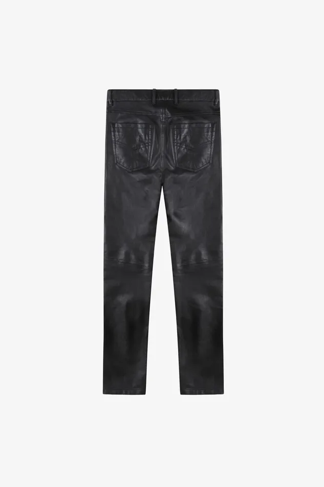 OTHER PANTS MEN Leather Pants Vintage Black