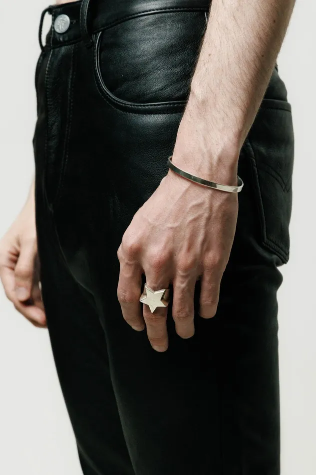OTHER RINGS MENWOMEN 925 Flat Cuff Bracelet
