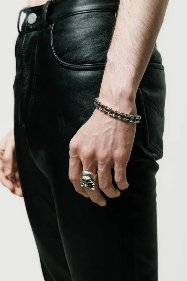 OTHER RINGS MENWOMEN 925 Moto Chain Bracelet