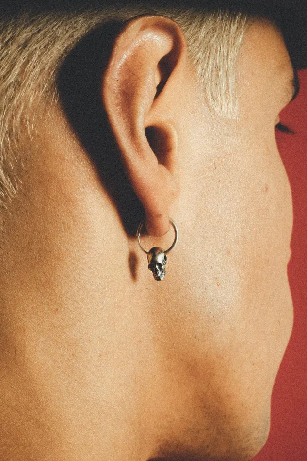 OTHER RINGS MENWOMEN 925 Skull Earring Silver