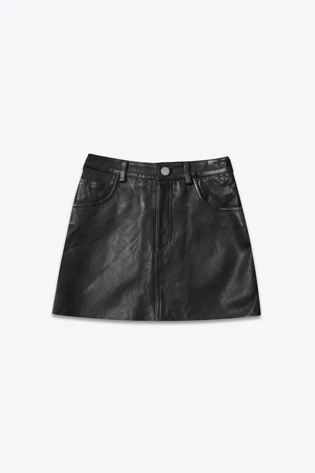 OTHER SKIRTS and DRESSES WOMEN The Ultra Mini Skirt Black Leather