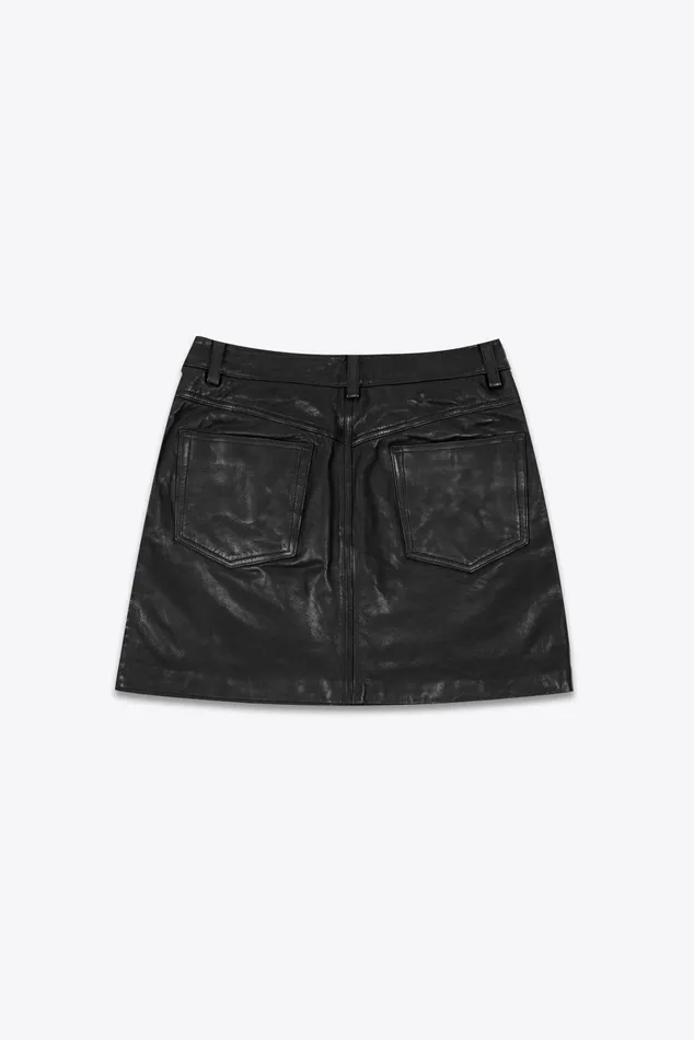 OTHER SKIRTS and DRESSES WOMEN The Ultra Mini Skirt Black Leather