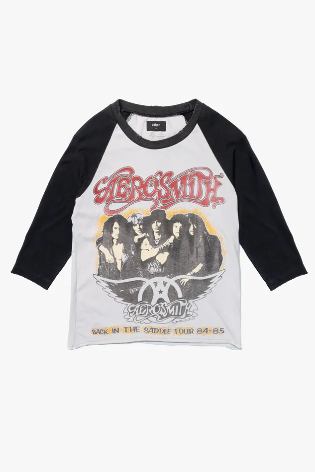 OTHER TSHIRTS MEN Aerosmith Back In The Saddle Vintage Baseball Tee