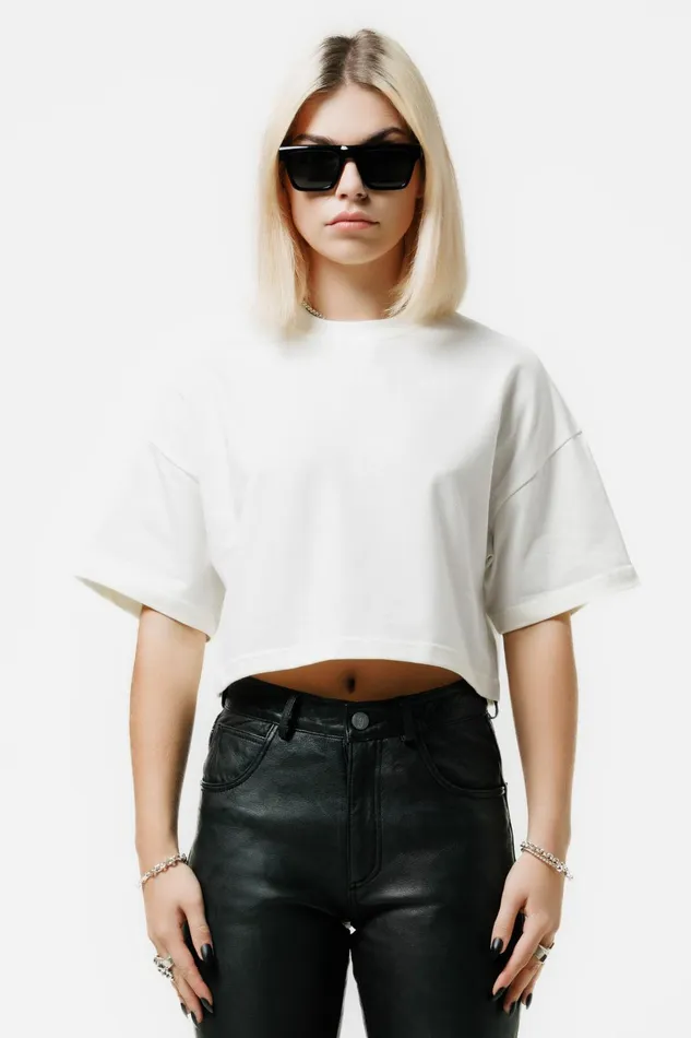 OTHER TSHIRTS WOMEN Cropped Oversized TShirt