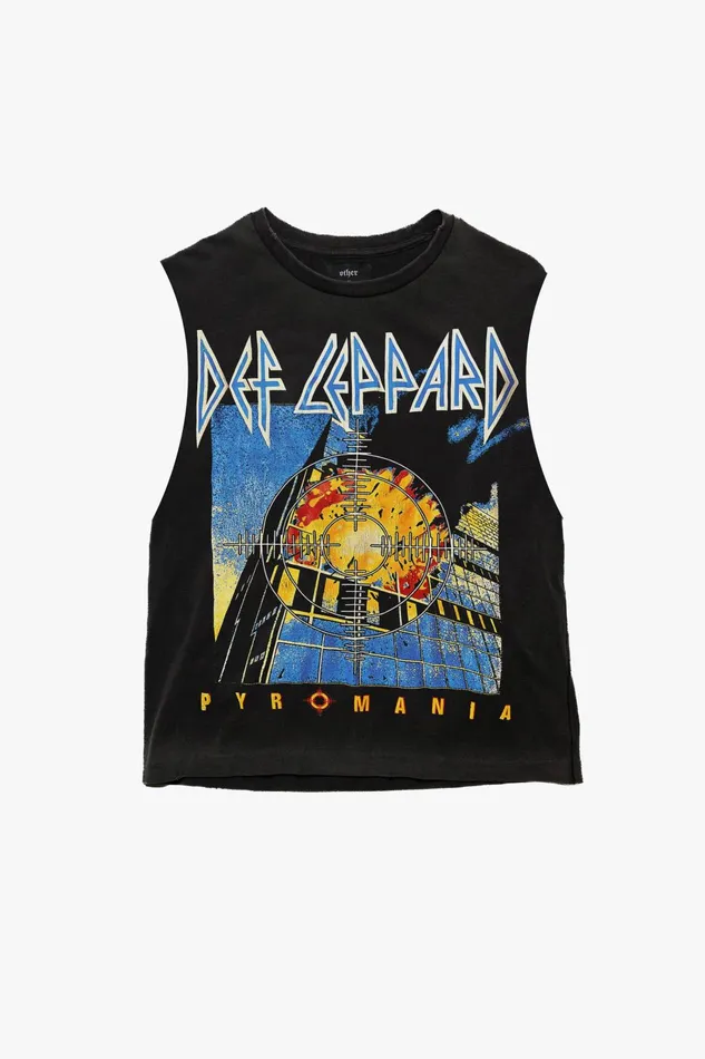 OTHER TANKS and VESTS MEN DEF LEPPARD PYROMANIA VINTAGE TANK