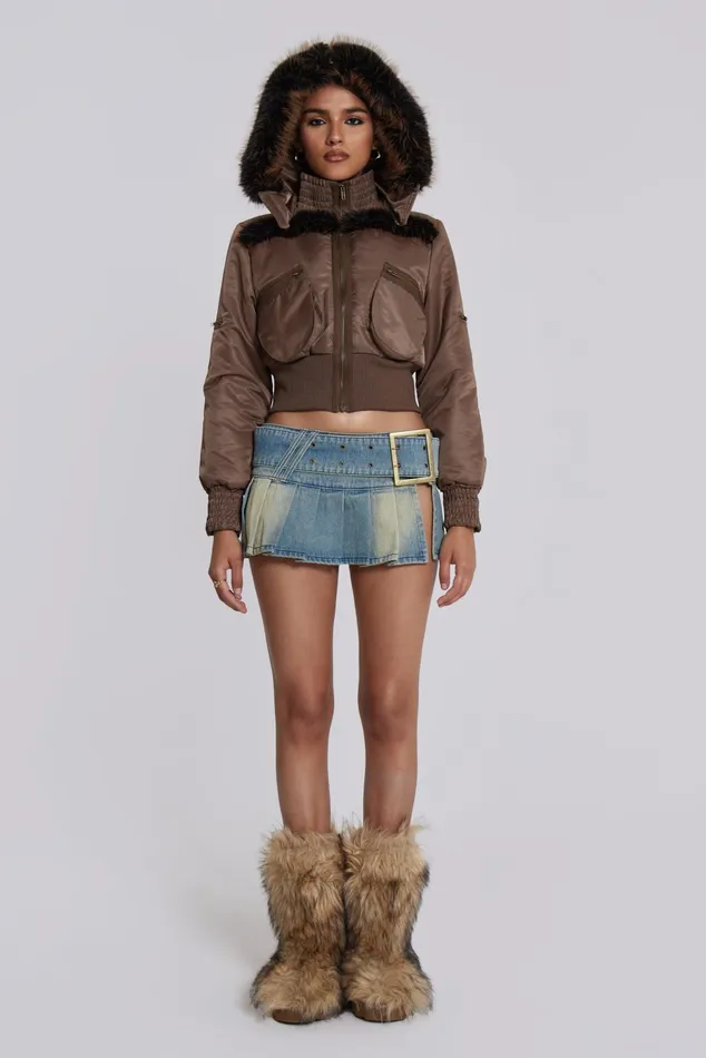 Outerwear Women Jaded London Shop Lennux Faux Fur Bomber Jacket