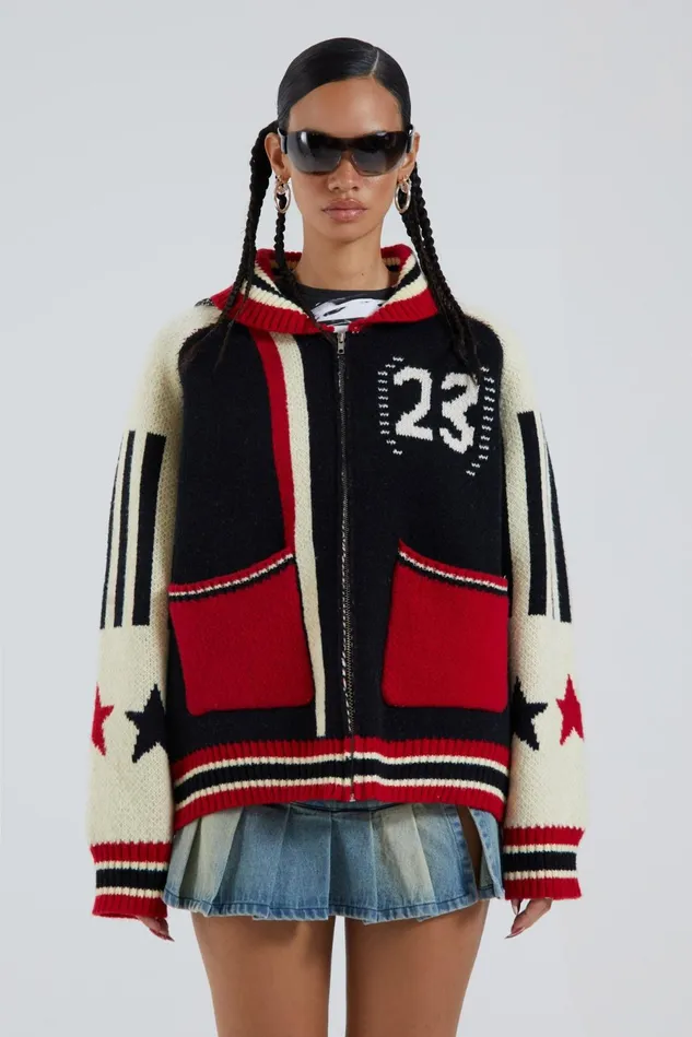 Outerwear Women Jaded London Shop Team 23 Knitted Zip Through