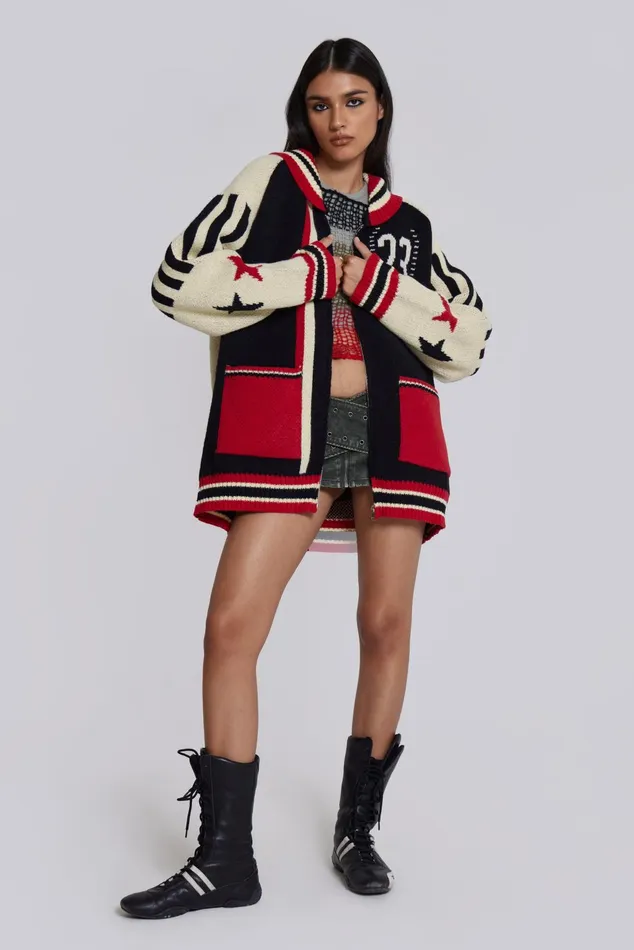 Outerwear Women Jaded London Shop Team 23 Knitted Zip Through