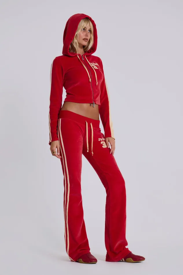 Outerwear Women Jaded London Shop Three Velour Fitted Hoodie
