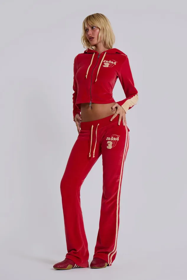 Outerwear Women Jaded London Shop Three Velour Fitted Hoodie