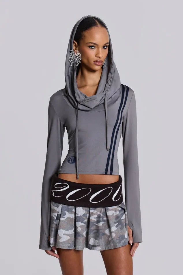 Outerwear Women Jaded London Shop Trackstar Hooded Cowl Top