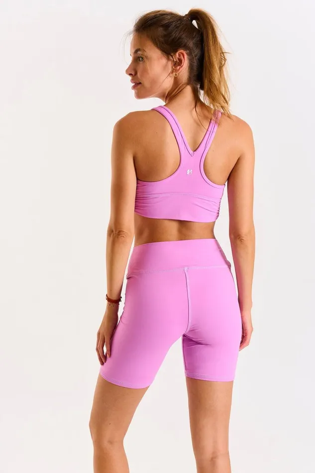 Outfit Bubble Gum FLOW and PAMA WELLNESS Pink Women Banana Moon Shorts and Biker Shorts