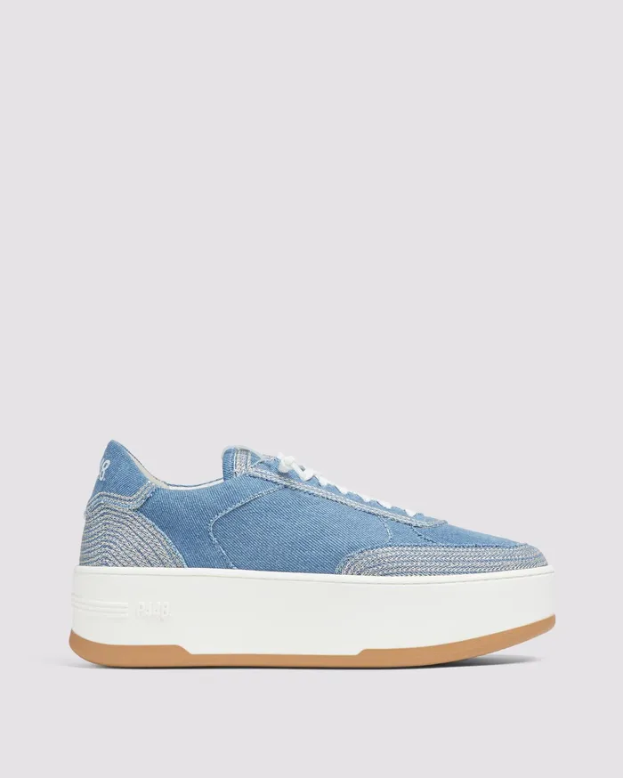 P448 Platforms Women Empire Denim Stitch Sneaker