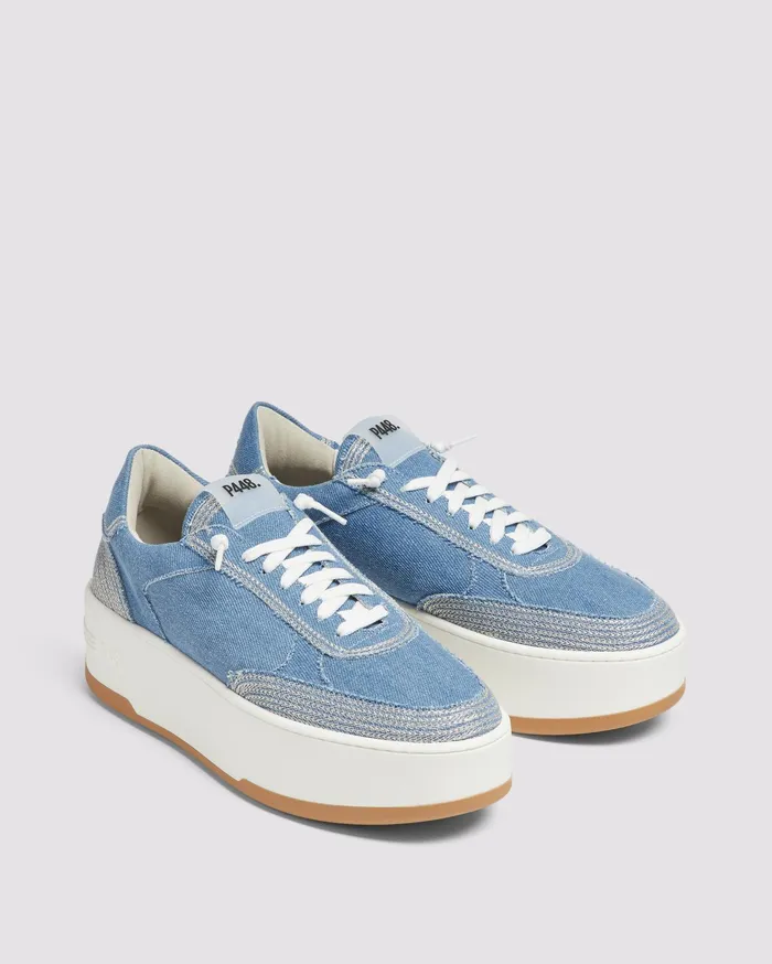P448 Platforms Women Empire Denim Stitch Sneaker