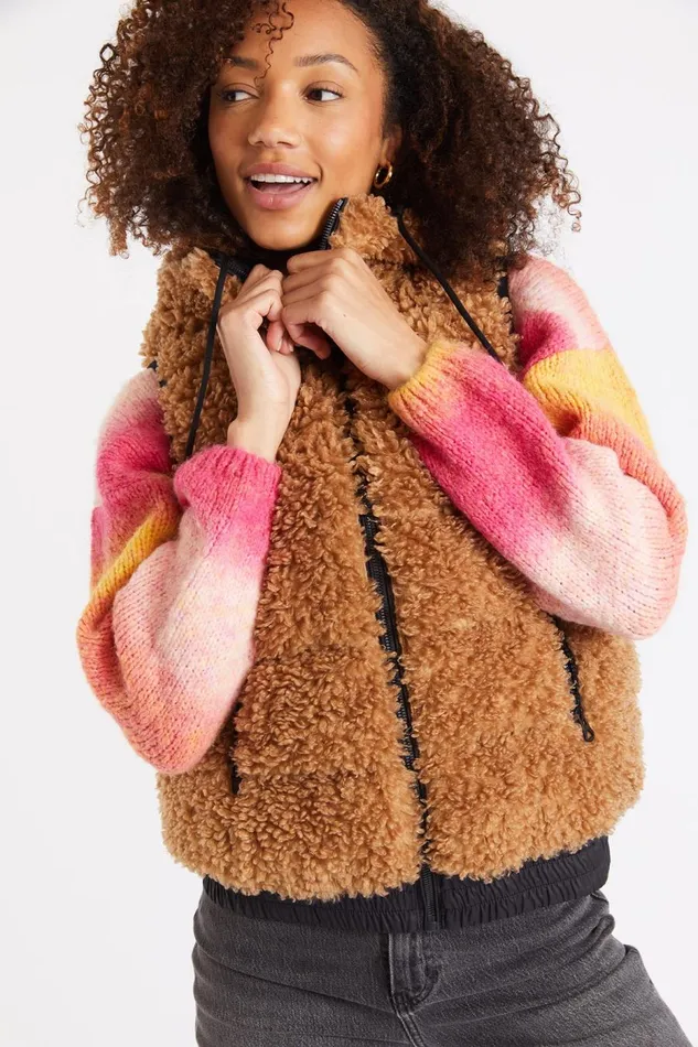 Padded Jacket Brown 8211 DULCIE WOODPARK Brown Women Banana Moon Jackets and Coats