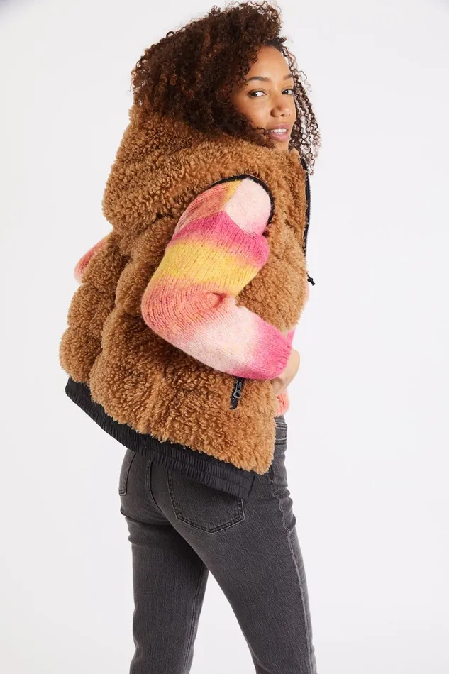 Padded Jacket Brown 8211 DULCIE WOODPARK Brown Women Banana Moon Jackets and Coats
