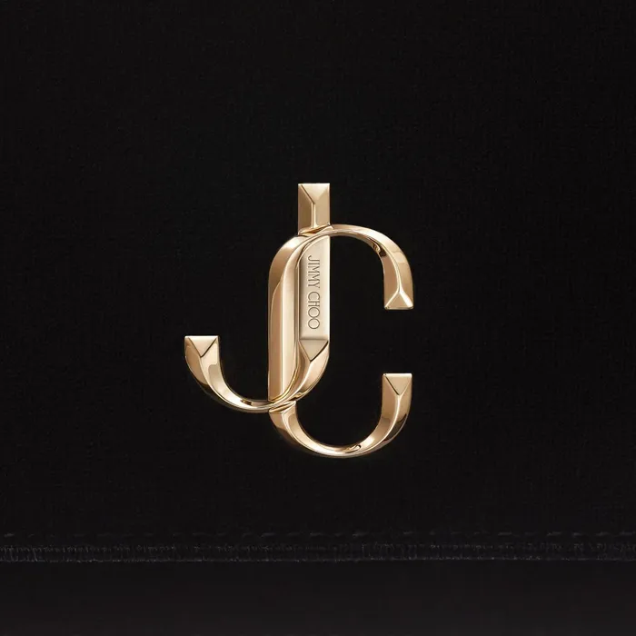 Palace Black Velvet Chain Wallet With Jc Logo Black Women JIMMY CHOO Small Leather Goods