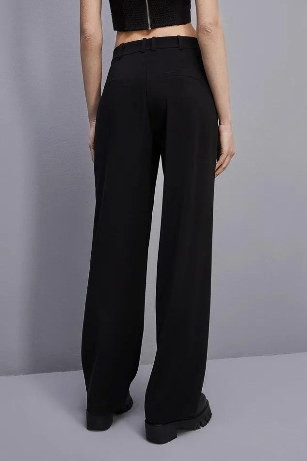 Palazzo Women Patrizia Pepe Essential Crepe Pants Nero