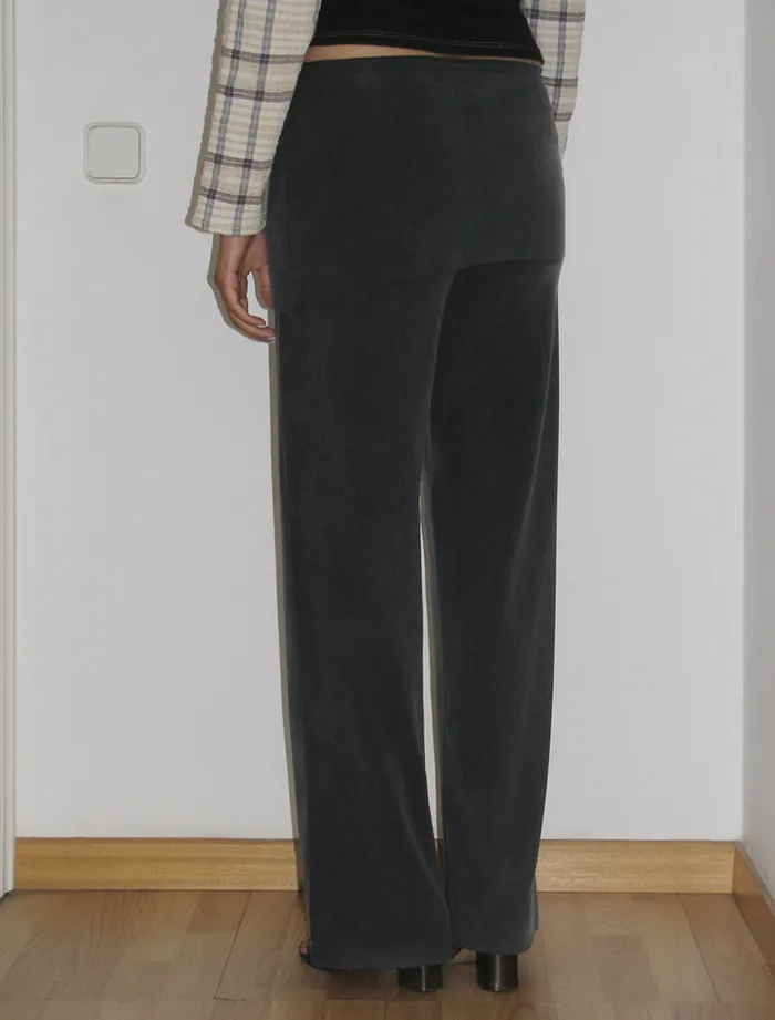Paloma Wool ALEXIA Black Stitched Pants And Miniskirt Piece Women Bottoms