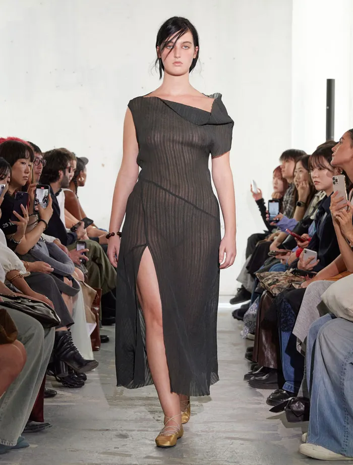 Paloma Wool ALICEDelicate Slightly Sheer Asymmetric Long Dress With Open Front Women Dresses