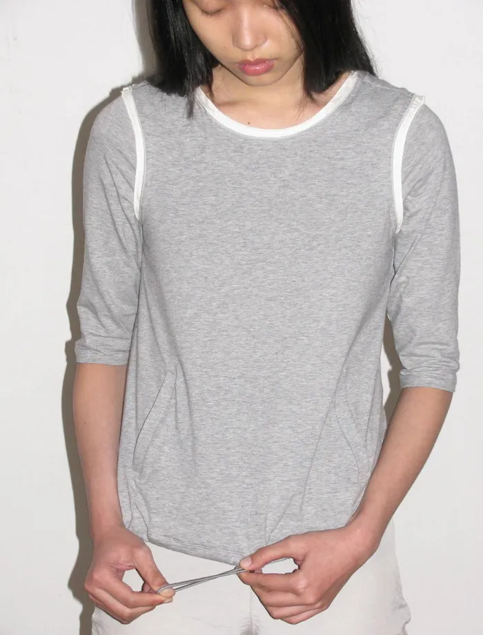 Paloma Wool ANGELA34 Sleeve Top With A Doublelayer Effect And Drawstring At The Hem Women Tops