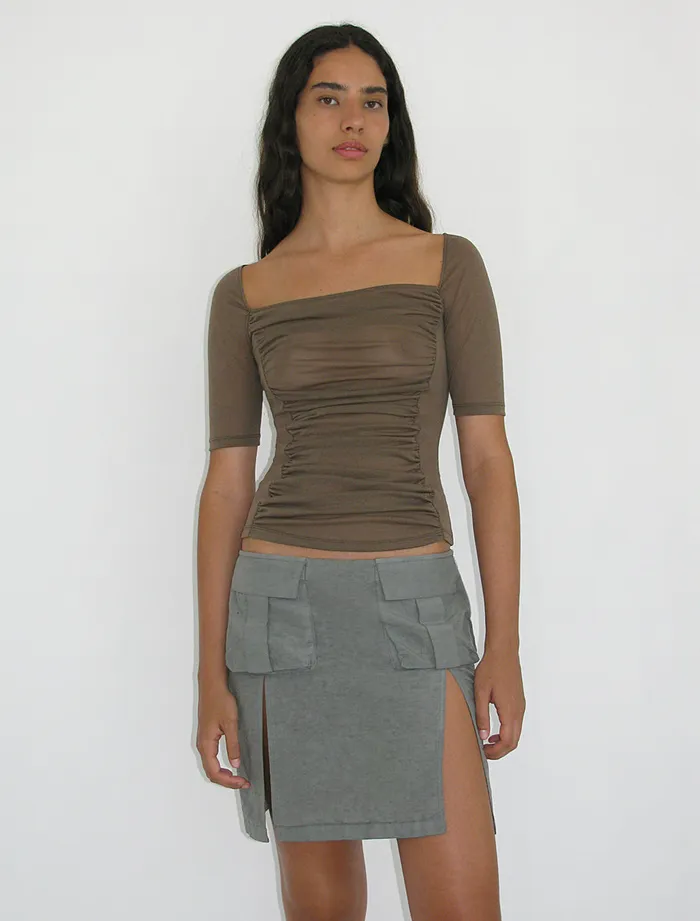 Paloma Wool ANTURILow Waist Skirt With Front Openings Women Bottoms