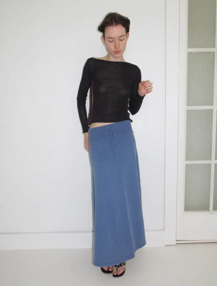 Paloma Wool ARYALong Fleece Skirt With A Wide Waistband And Adjustable Drawstring Women Bottoms