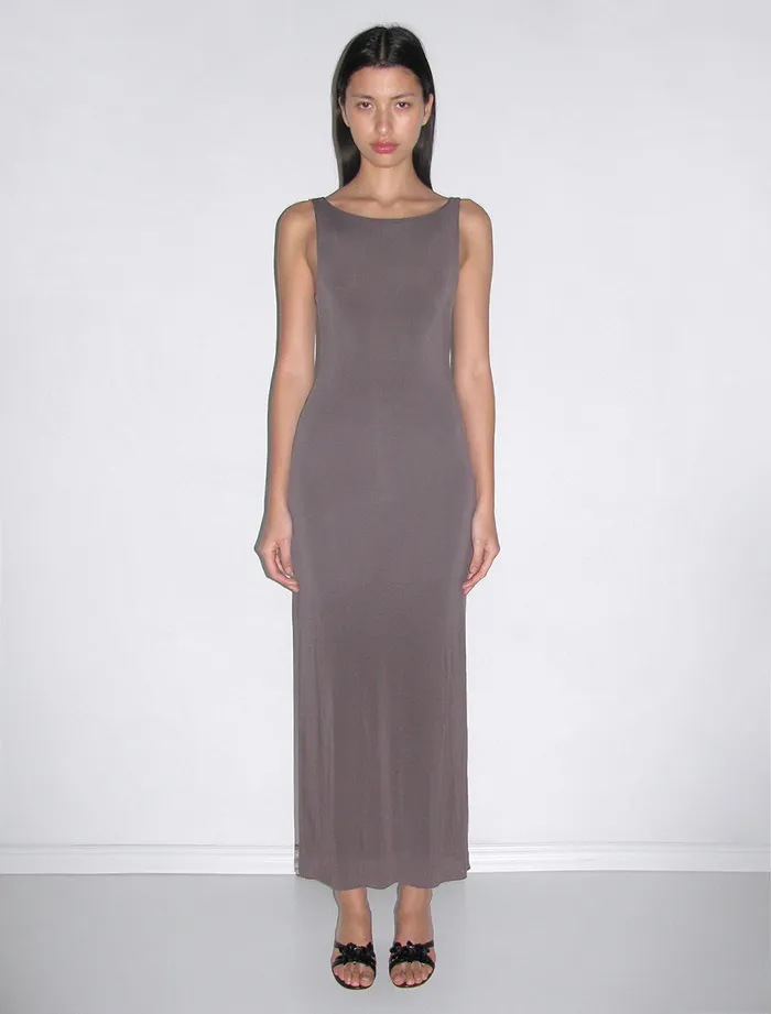 Paloma Wool CAROLLANTwocolor Reversible Viscose Long Dress With Draped Neckline Women Dresses