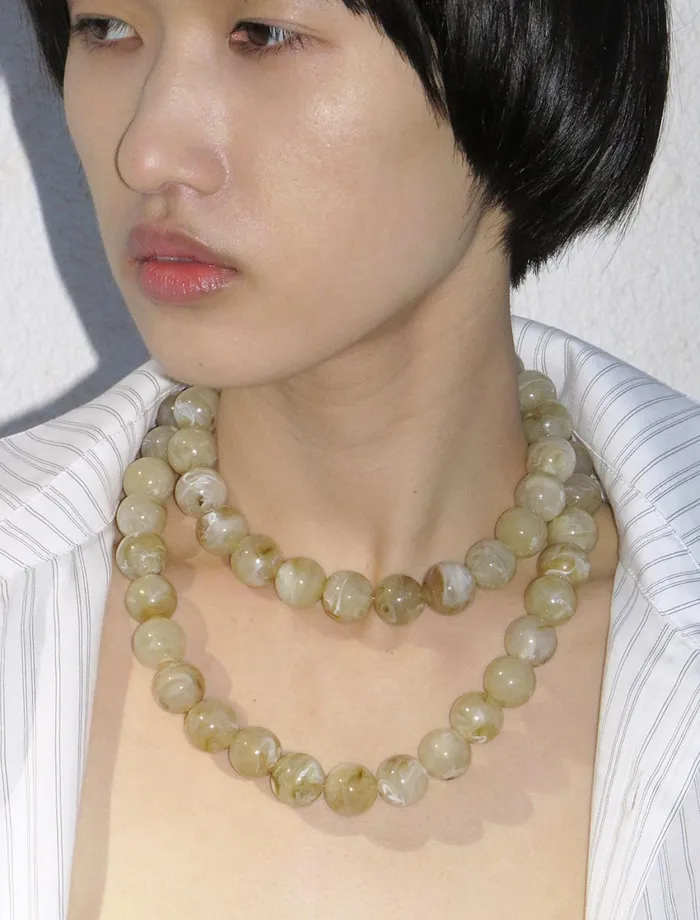 Paloma Wool DOUBLE CORBETTIDouble Adjustable Resin Beaded Necklace Women Jewelry Paloma Wool DOUBLE CORBETTIDouble Adjustable Resin Beaded Necklace Women Jewelry