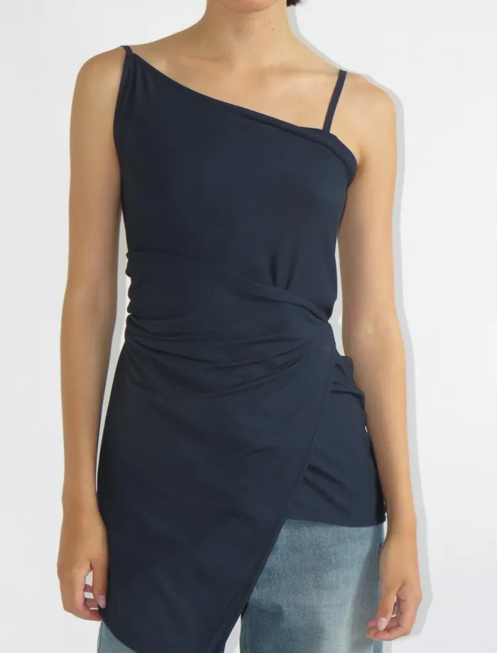 Paloma Wool FISoft Comfortable Wrap Top With Ribbonstyle Straps Women Tops