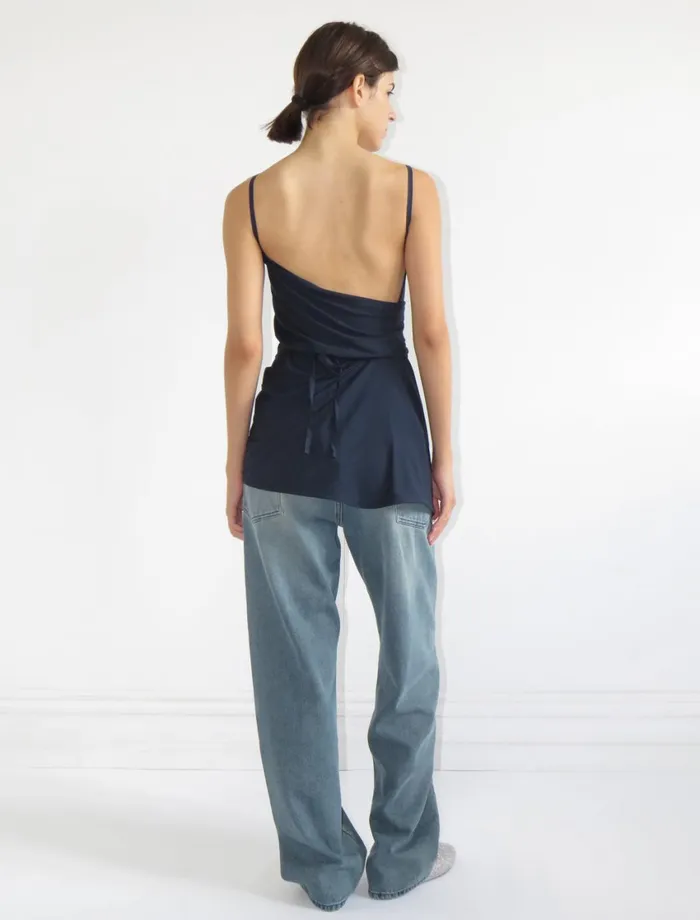 Paloma Wool FISoft Comfortable Wrap Top With Ribbonstyle Straps Women Tops