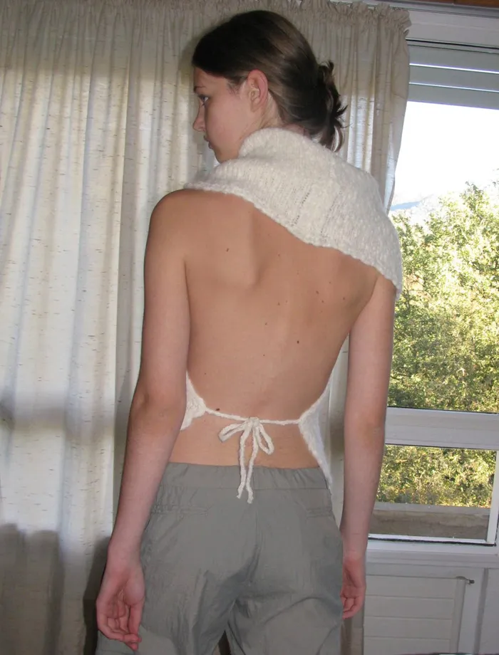 Paloma Wool GroenlandiaEcru Multiposition Knitted Top With Open Back Women Tops Paloma Wool GroenlandiaEcru Multiposition Knitted Top With Open Back Women Tops