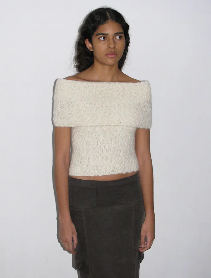 Paloma Wool GroenlandiaEcru Multiposition Knitted Top With Open Back Women Tops