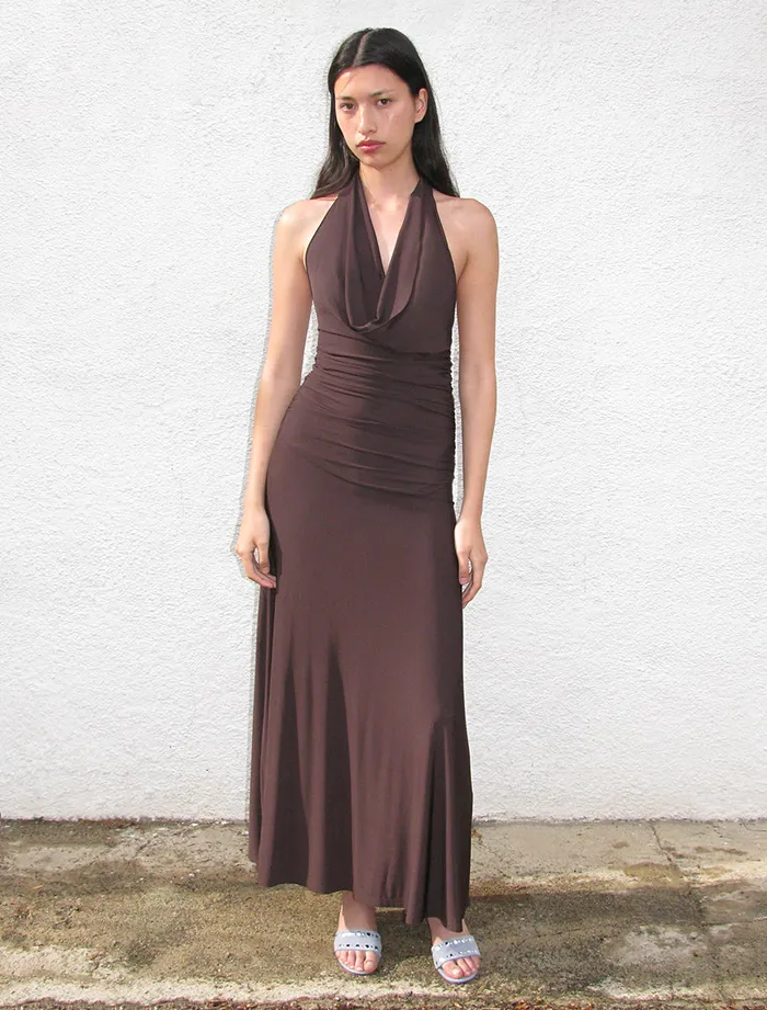 Paloma Wool JAYSlightly Sheer Draped Dress With Side Gathers Women Dresses