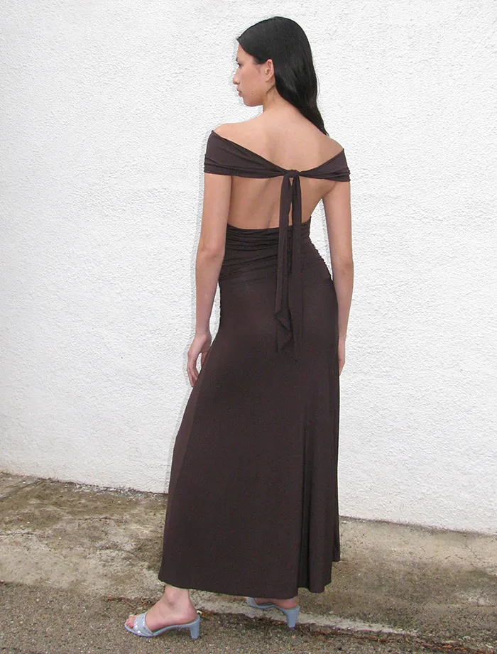Paloma Wool JAYSlightly Sheer Draped Dress With Side Gathers Women Dresses